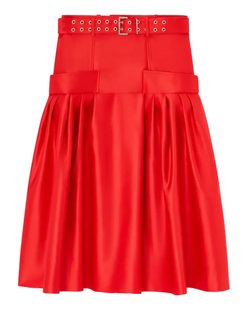Ganni Midirock mit Gürtel - Rot Rot