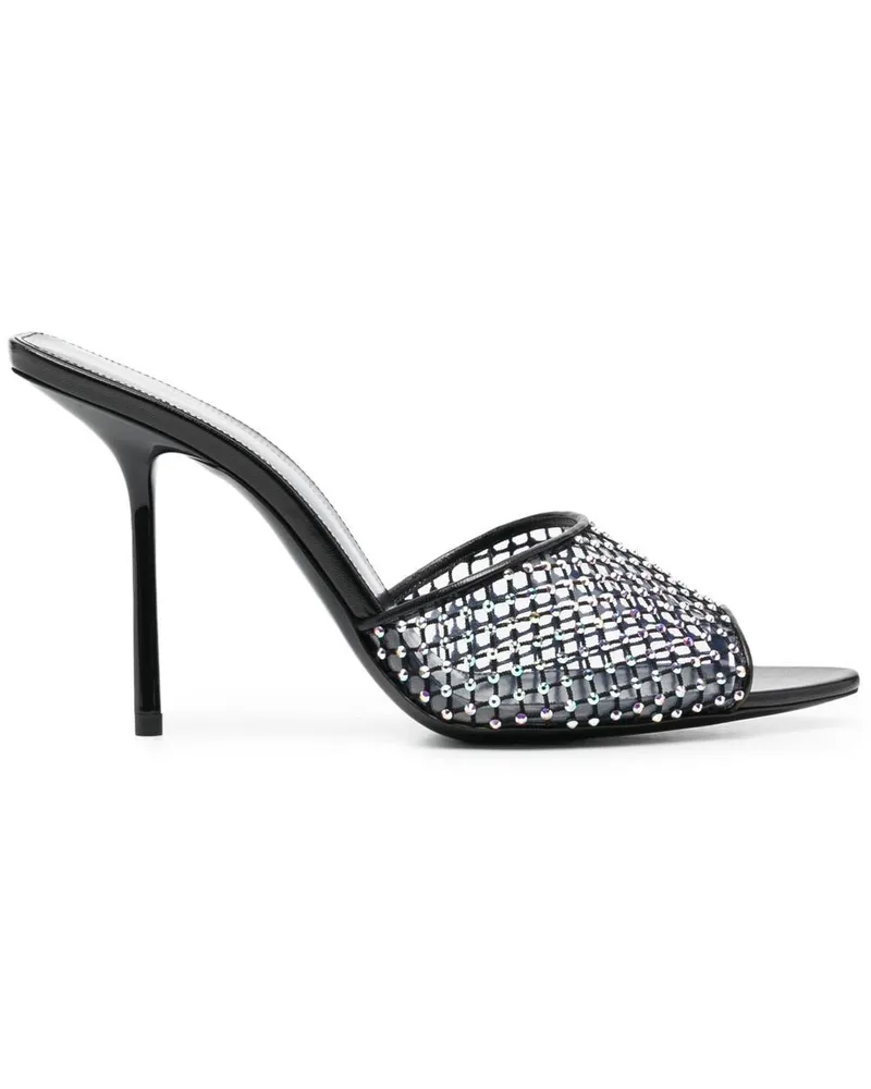 Saint Laurent Mules mit Kristallen - Schwarz Schwarz