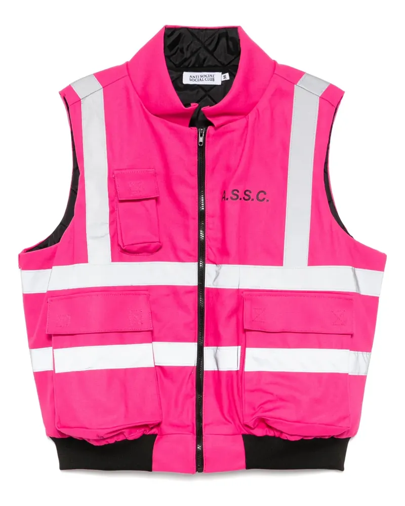 Anti Social Social Club ASSC Hi-Vis Workwear-Weste - Rosa Rosa