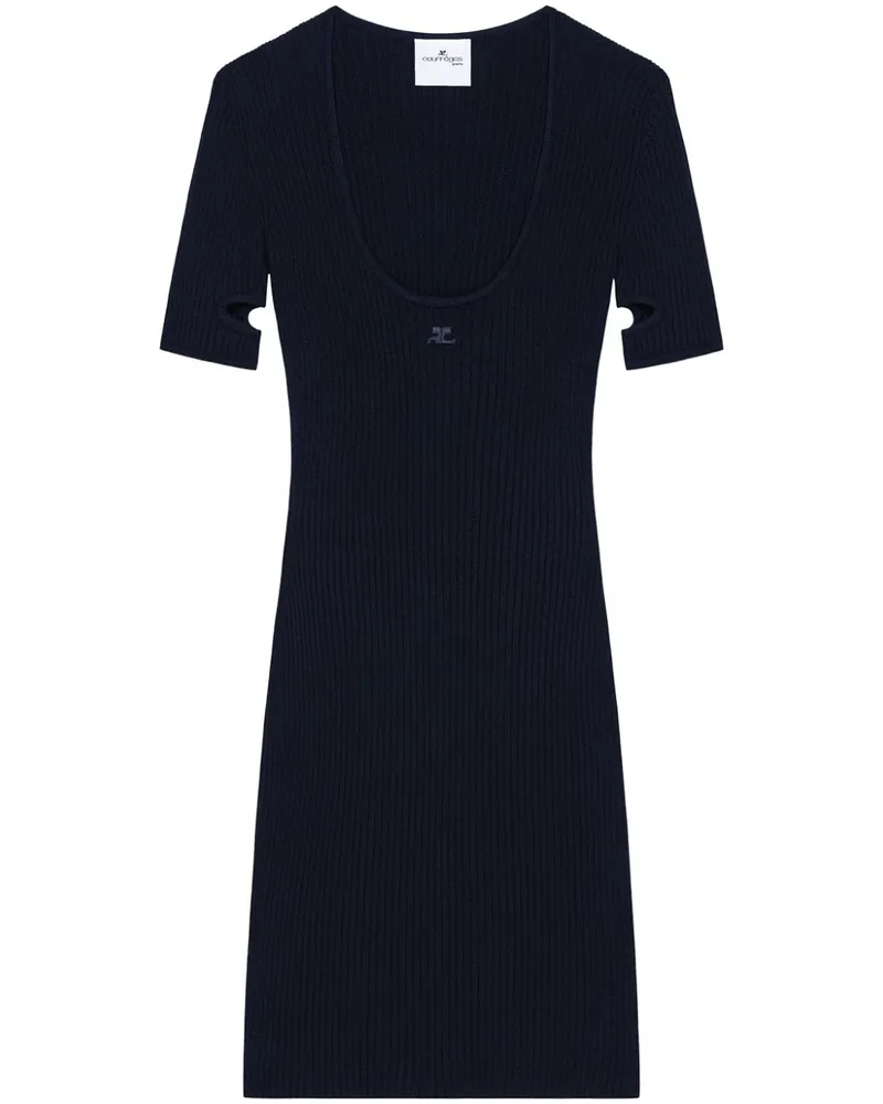 Courrèges Minikleid mit Cut-Out - Blau Blau