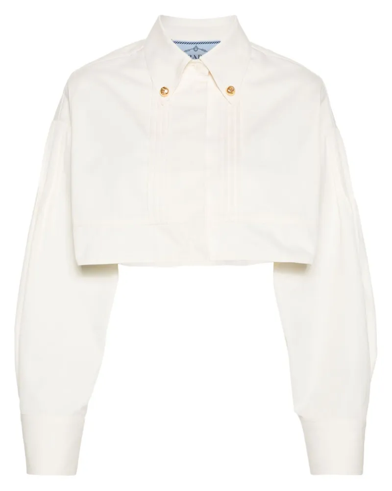 Prada Cropped-Jacke mit Biesen - Nude Nude