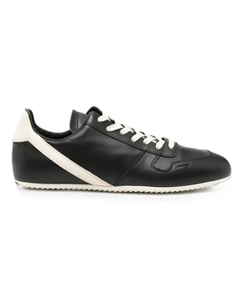 Rick Owens lace-up leather sneakers - Schwarz Schwarz