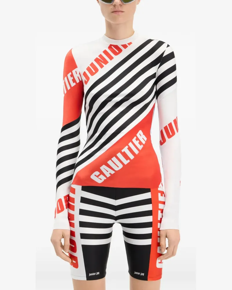 Jean Paul Gaultier Oberteil mit Print - Weiß Weiß