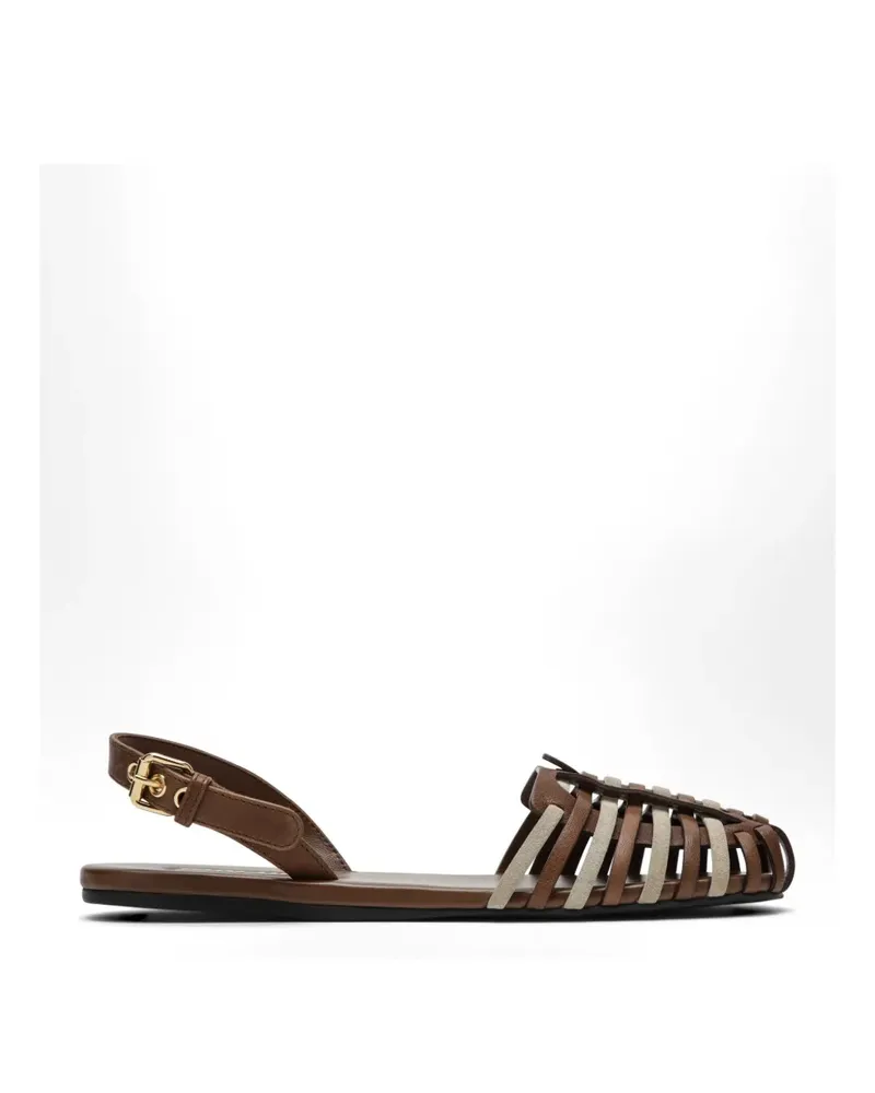 Miu Miu leather strappy sandals - Braun Braun