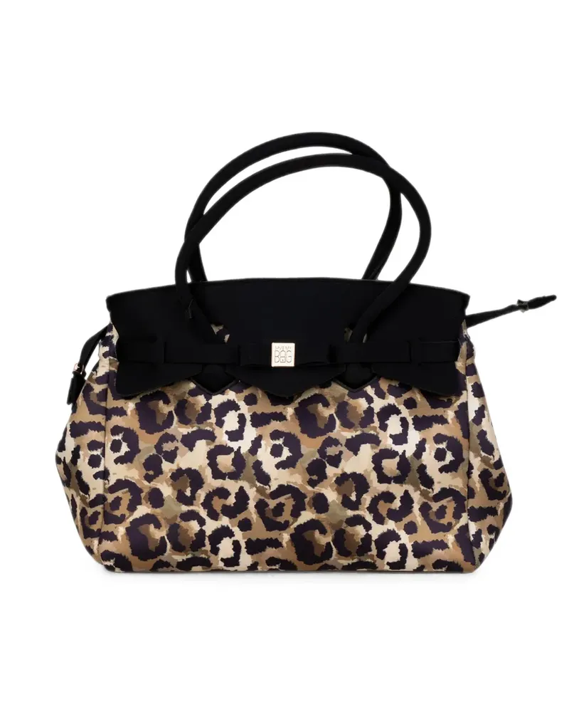 Save my Bag Miss leopard-print tote bag - Nude Nude