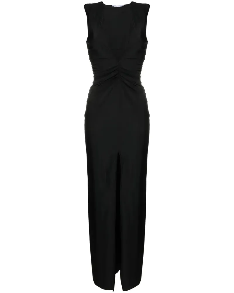 Amen Kleid mit Raffungen - Schwarz Schwarz