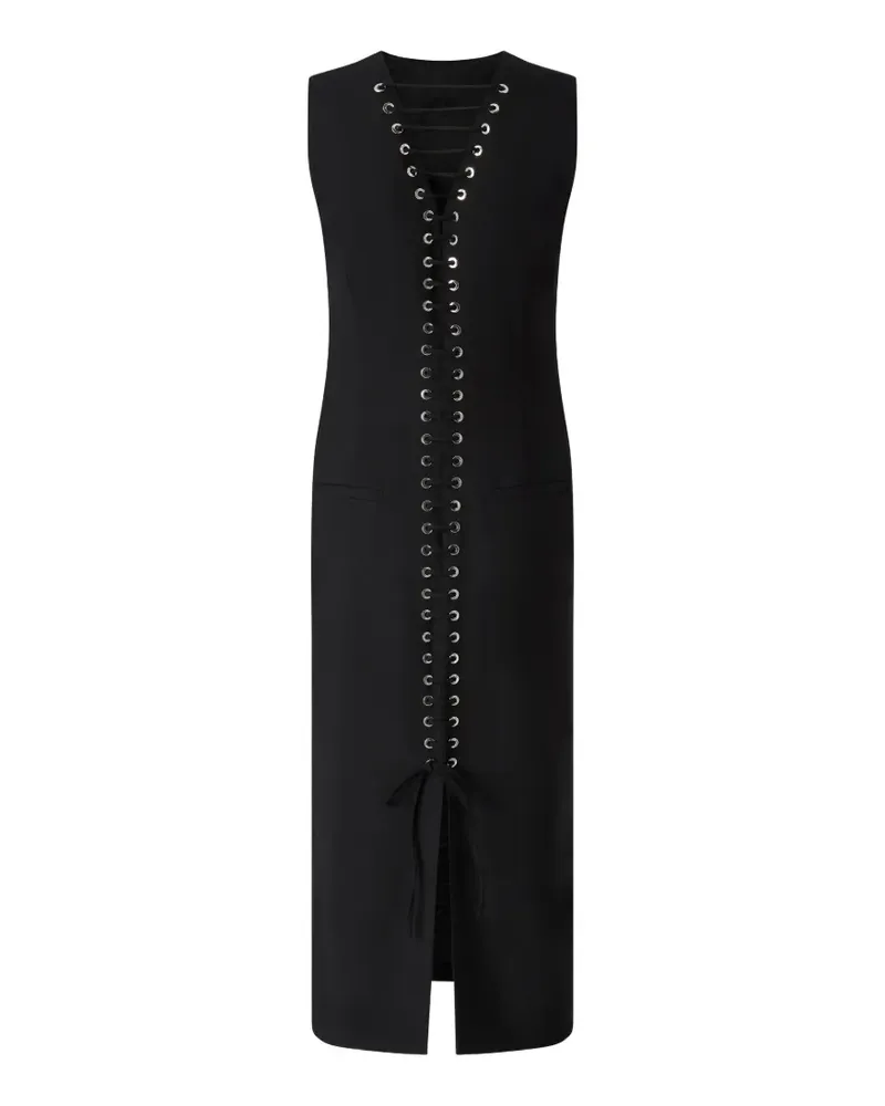 Pinko Kleid mit Ösen und Schnürung - Schwarz Schwarz