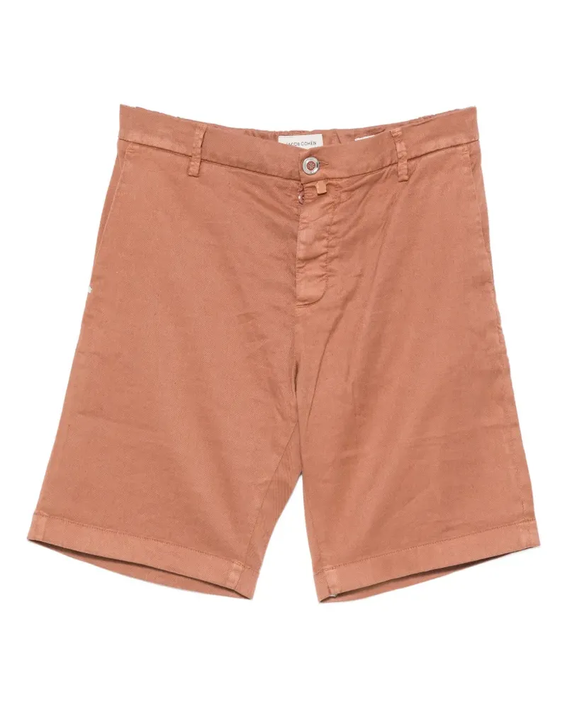 Jacob Cohën logo-patch cotton-blend shorts - Orange Orange