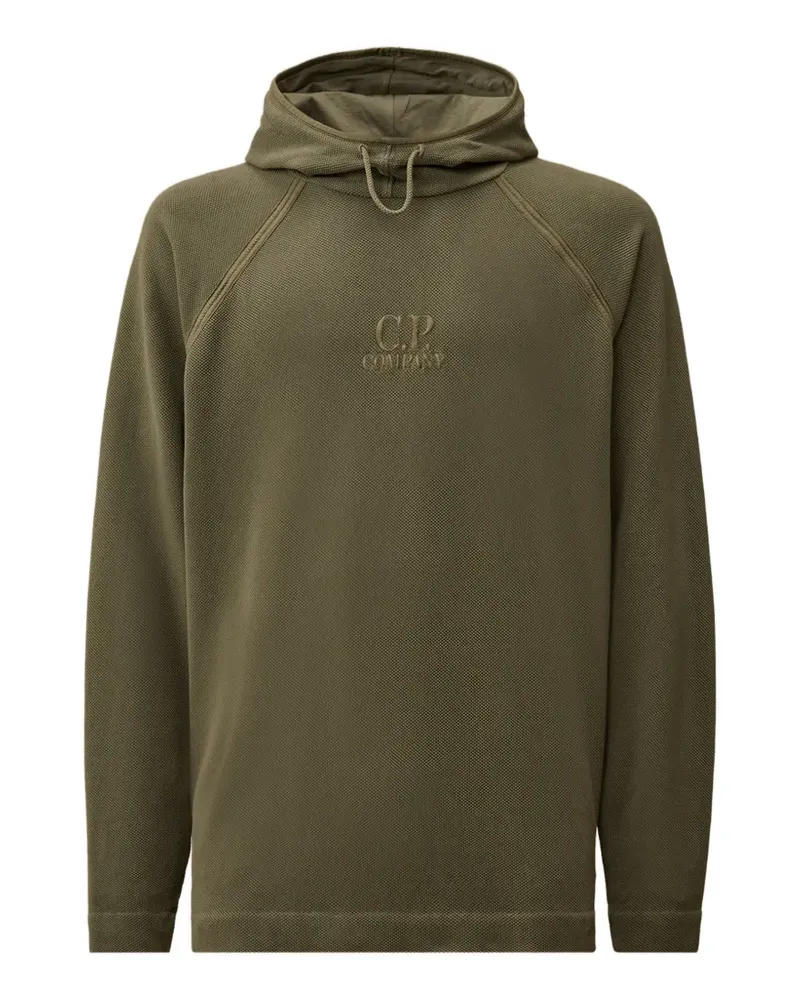 C.P. Company Hoodie mit Logo-Stickerei - Grün Grün