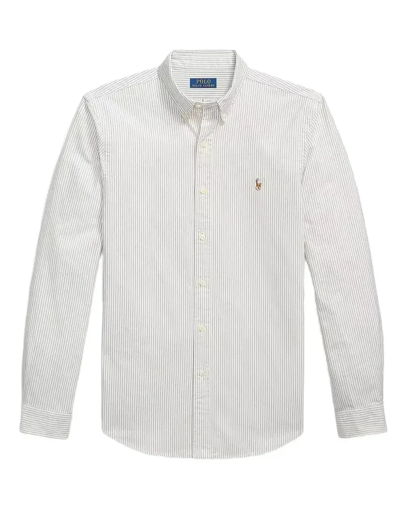 Ralph Lauren Gestreiftes Oxford-Hemd - Weiß Weiß
