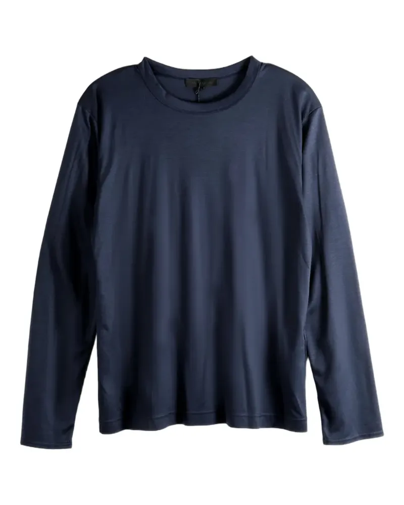 Omar Afridi Klassisches Langarmshirt - Blau Blau