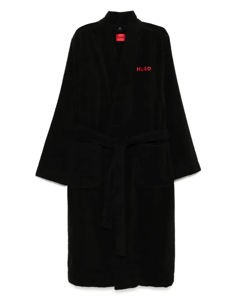 HUGO BOSS Klassischer Bademantel - Schwarz Schwarz