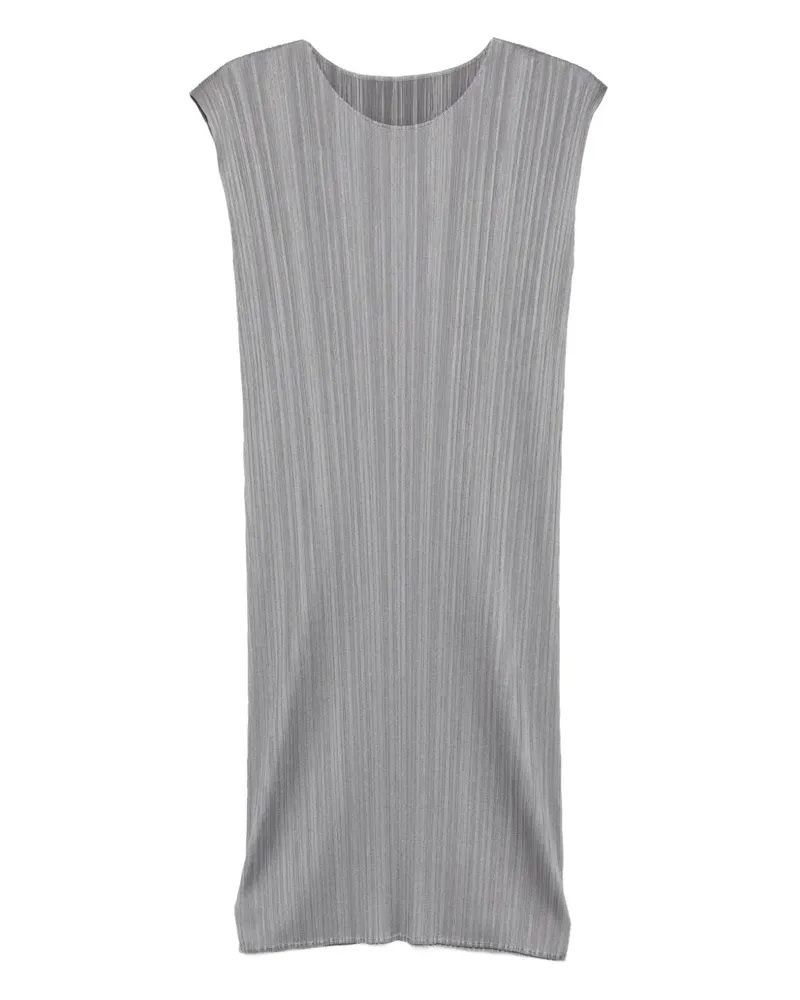 Issey Miyake pleated sleeveless midi dress - Grau Grau