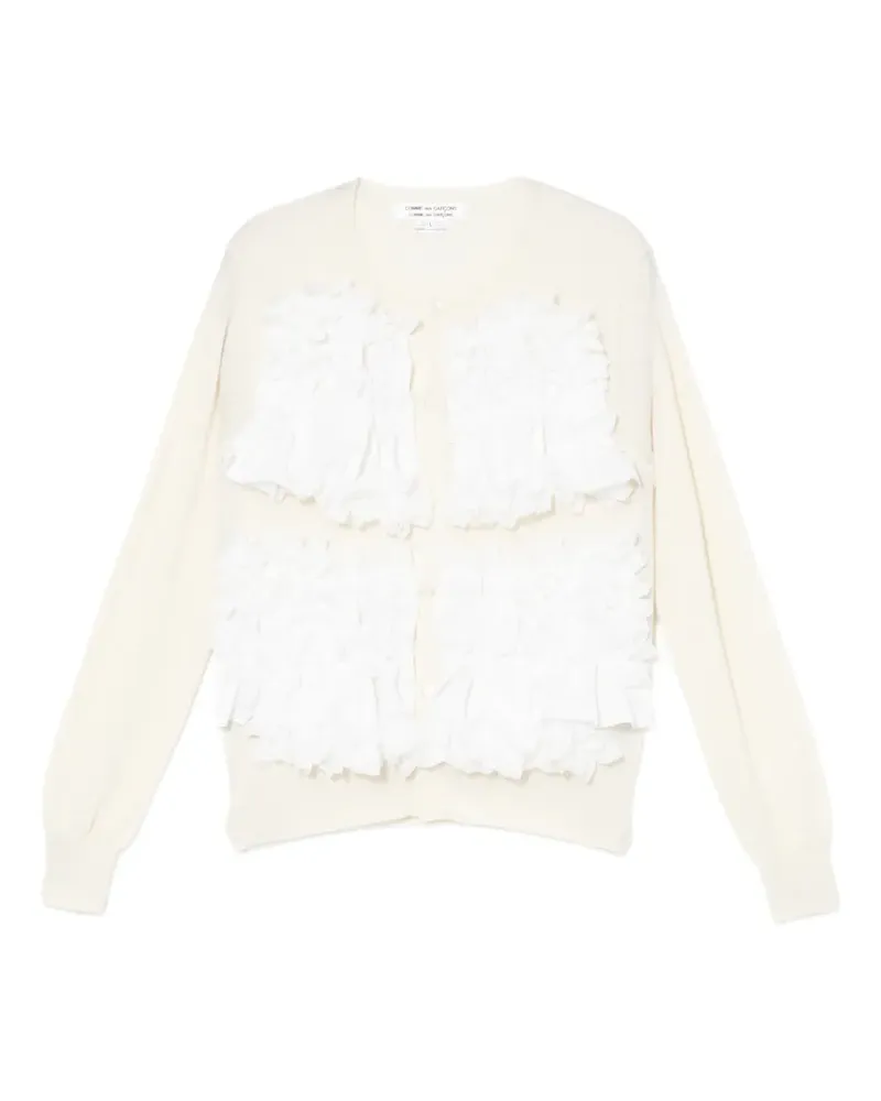 Comme des Garçons Cardigan mit Blumenstickerei - Nude Nude