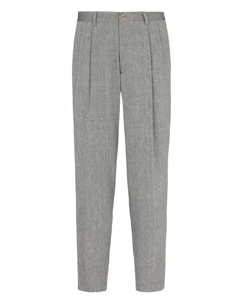 Giorgio Armani pleated-front trousers - Grau Grau