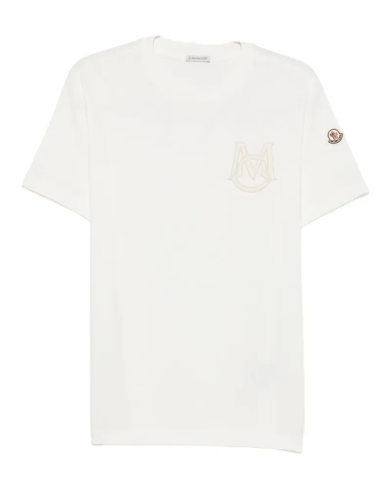 Moncler logo-patch T-shirt - Weiß Weiß