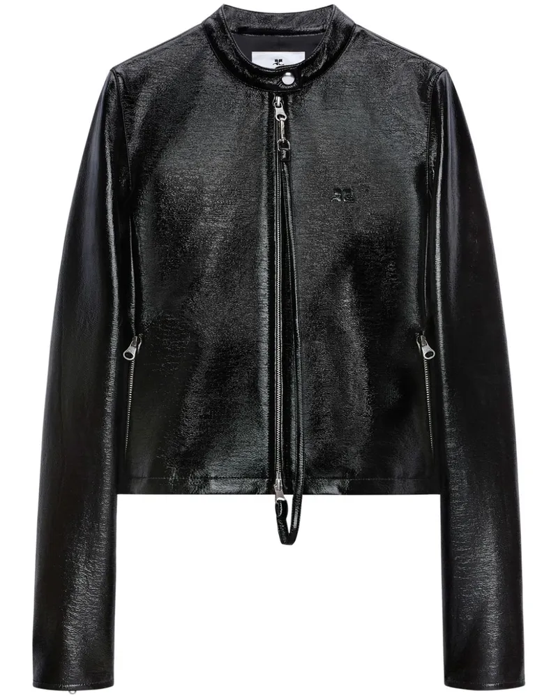 Courrèges Vinyl City Jacke - Schwarz Schwarz