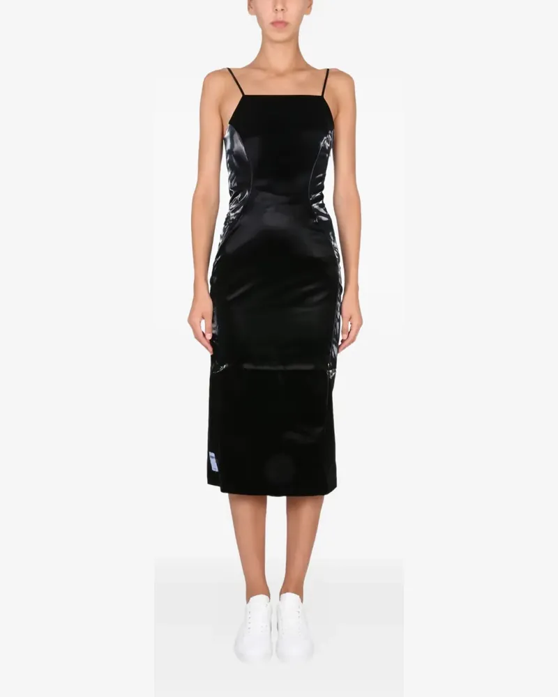 McQ square-neck midi dress - Schwarz Schwarz