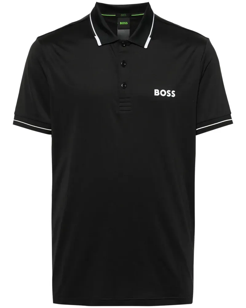 HUGO BOSS Poloshirt mit Logo-Applikation - Blau Blau