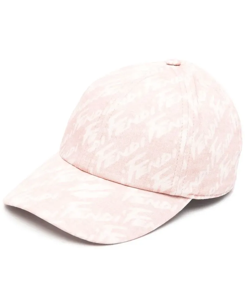 Fendi Baseballkappe mit Logo-Print - Rosa Rosa