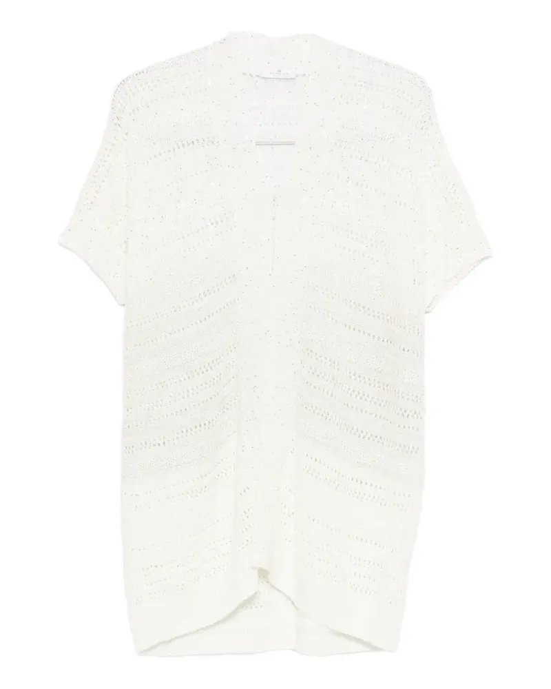 PANICALE Cashmere short-sleeve cardigan - Nude Nude