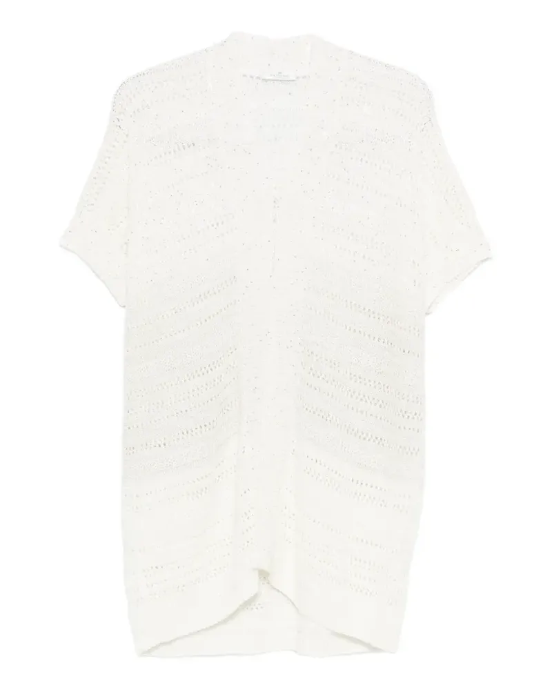 PANICALE Cashmere short-sleeve cardigan - Nude Nude