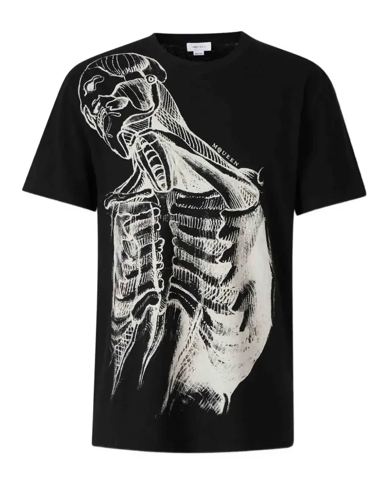 Alexander McQueen anatomy-print T-shirt - Schwarz Schwarz