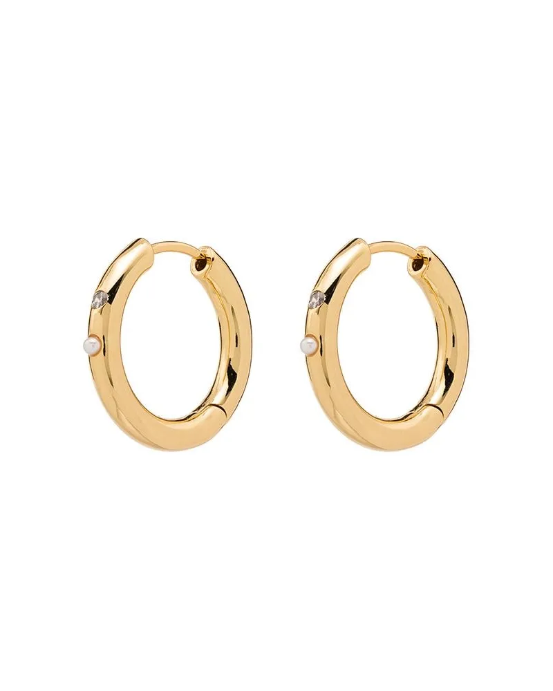 Anni Lu 18k 'Bling' vergoldete Ohrringe mit Perlen Gold
