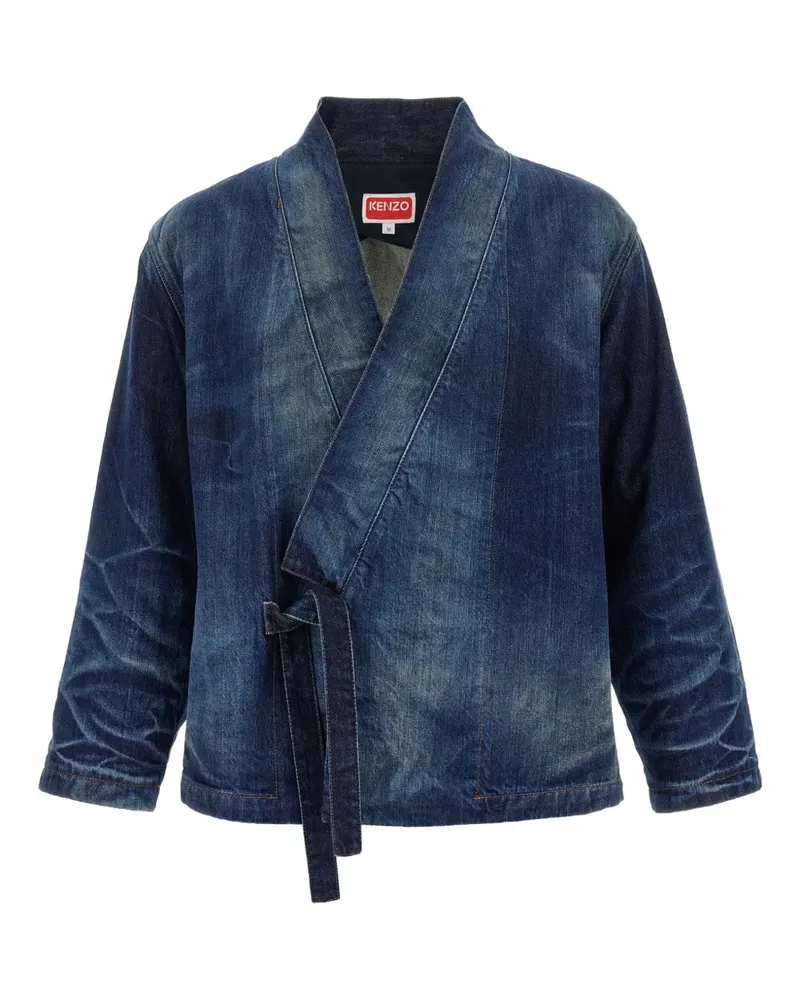 Kenzo Jeansjacke mit Schleifenverschluss - Blau Blau