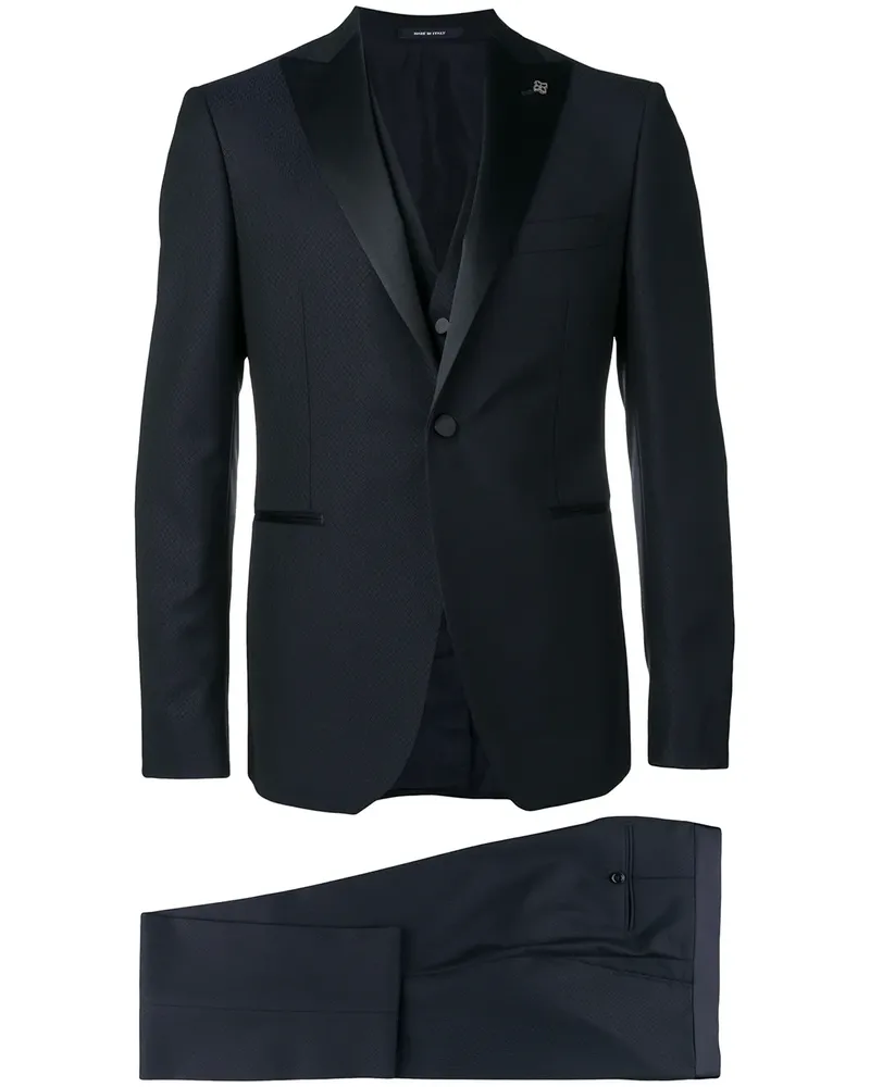 Tagliatore Dreiteiliger Smoking - Blau Blau