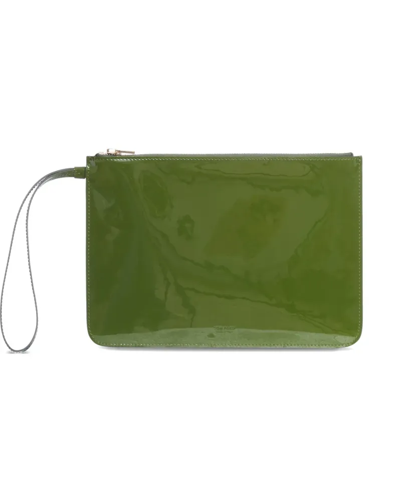 Tom Ford zip-fastening leather clutch bag - Grün Grün