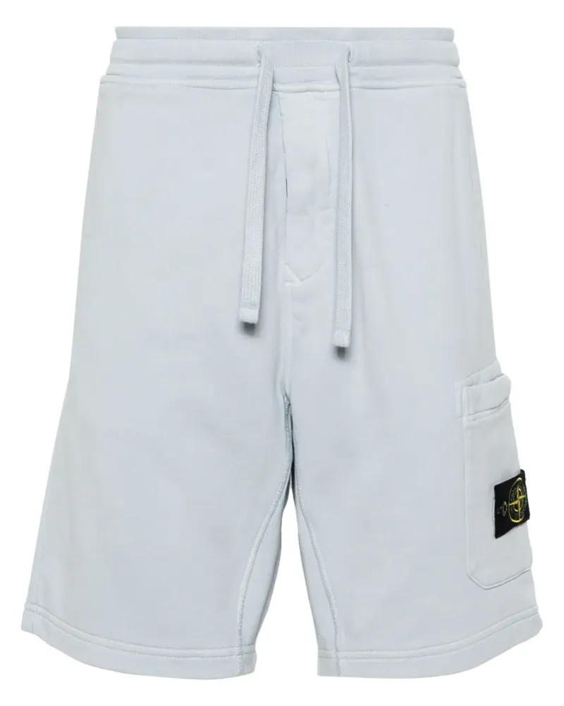 Stone Island Joggingshorts mit Kompass-Patch - Blau Blau
