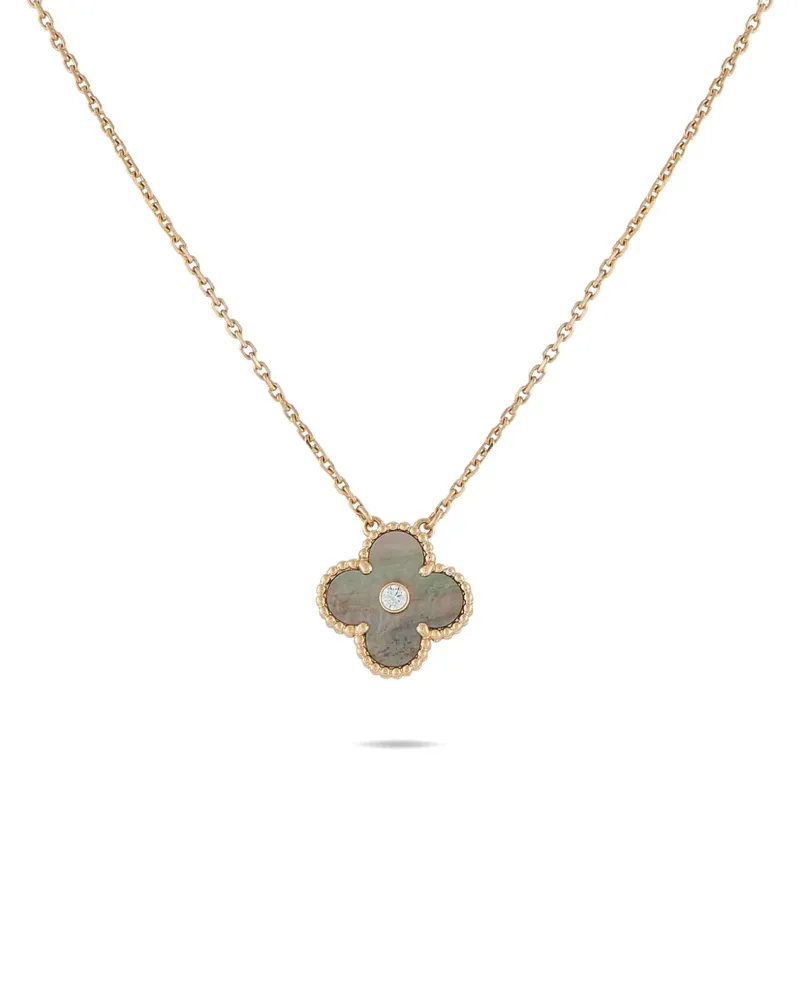 Van Cleef & Arpels 18K rose gold Alhambra pendant necklace Gold