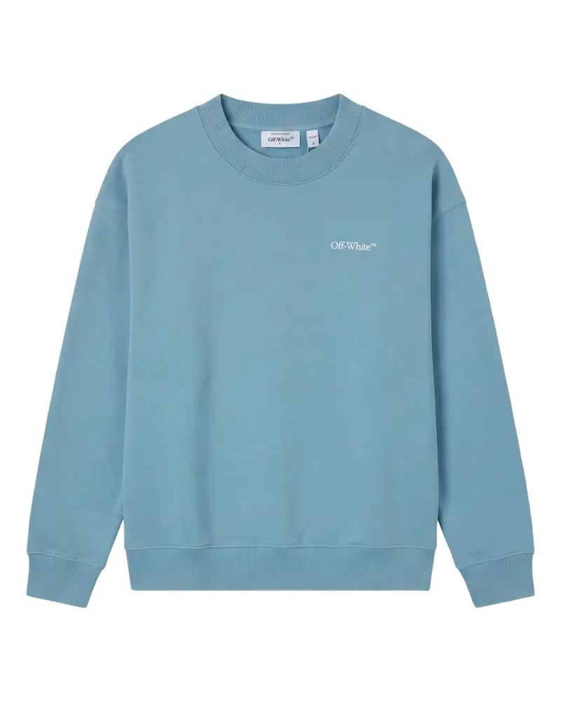 OFF-WHITE logo-print sweatshirt - Blau Blau