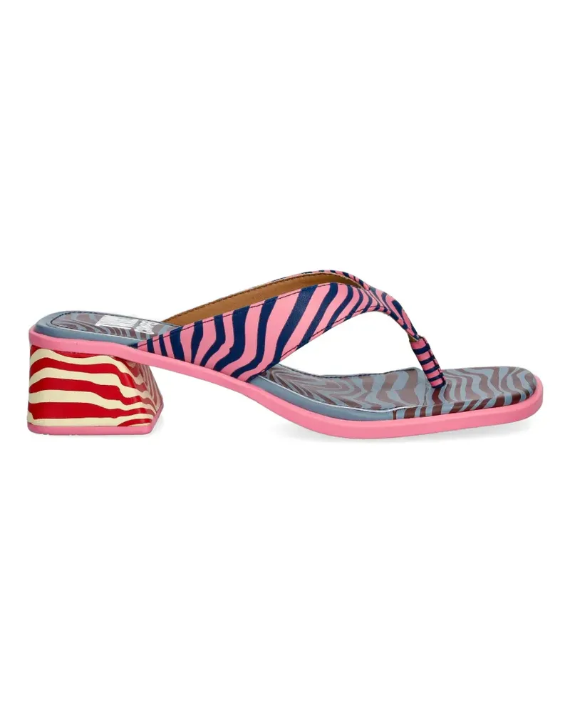 Camper Twins zebra-print sandals - Rosa Rosa