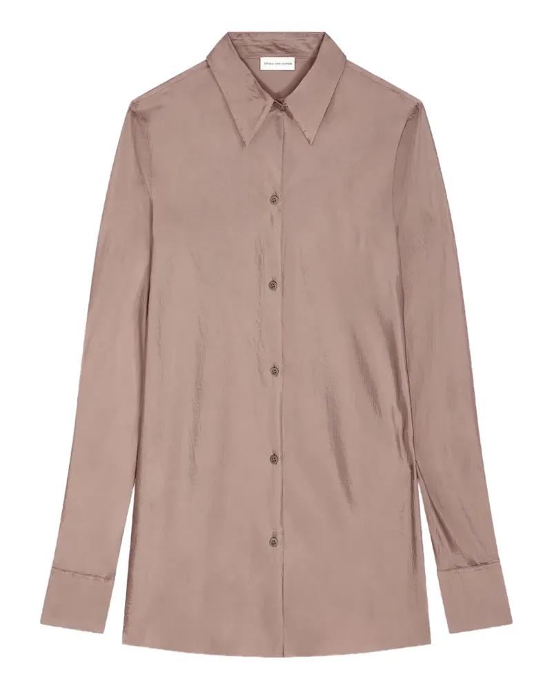 Dries van Noten Schmales Hemd aus Viskose - Nude Nude
