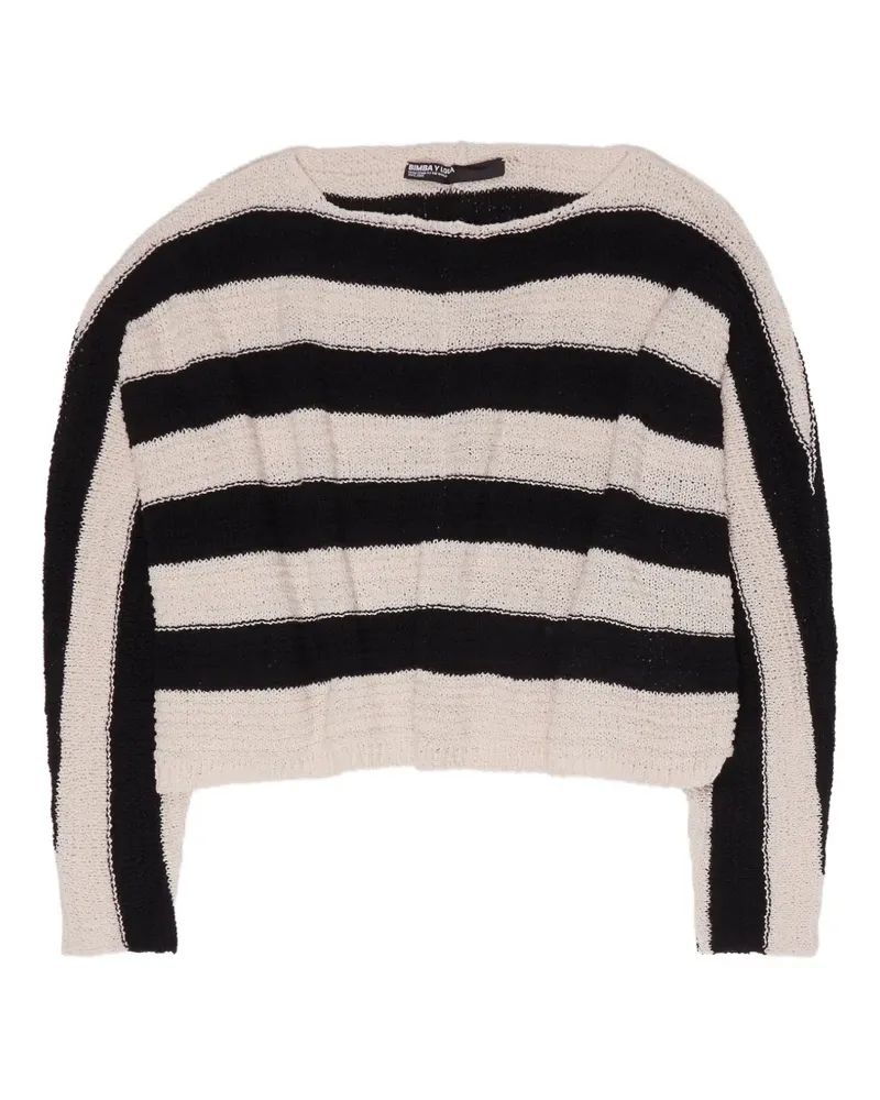 BIMBA Y LOLA Gestreifter Pullover - Nude Nude