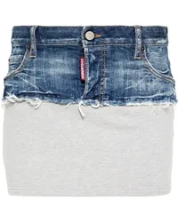 Dsquared2 Jeans-Minirock mit Einsätzen Blau