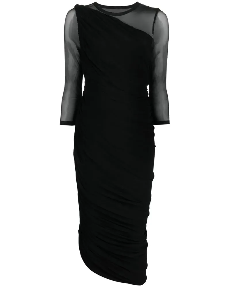 Norma Kamali Asymmetrisches Kleid - Schwarz Schwarz