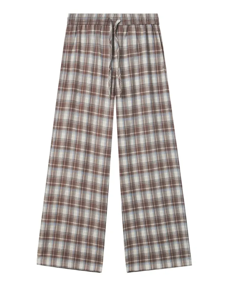 b+ab plaid wide-leg trousers - Braun Braun