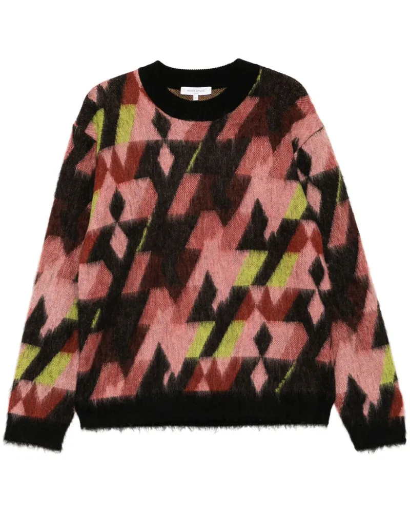 Kitsuné Pullover mit Grafik - Rosa Rosa