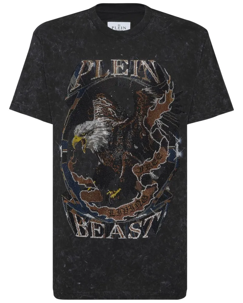 Philipp Plein T-Shirt mit Strassverzierung - Schwarz Schwarz