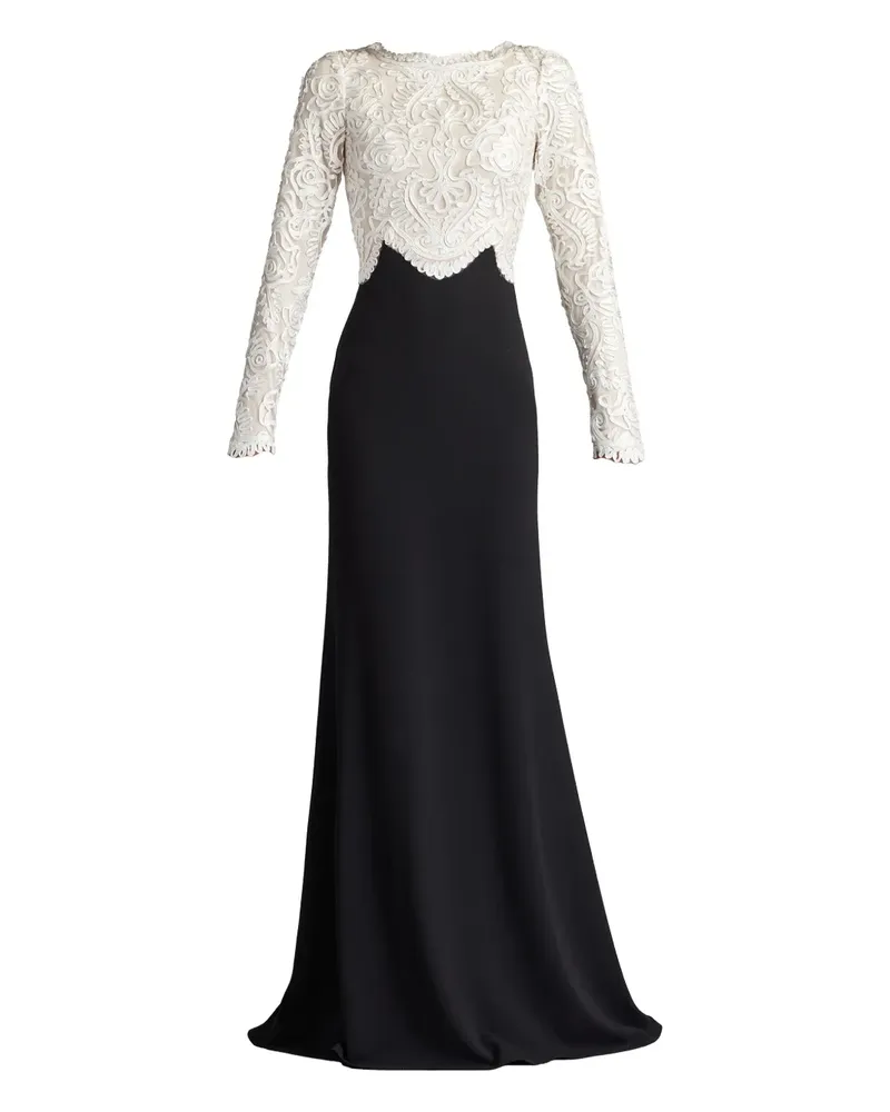 Tadashi Shoji Maxikleid aus Spitze - Schwarz Schwarz