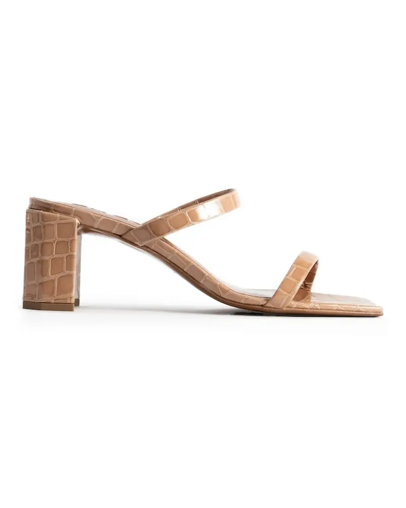 by FAR Tanya Mules mit geprägter eckiger Kappe - Nude Nude