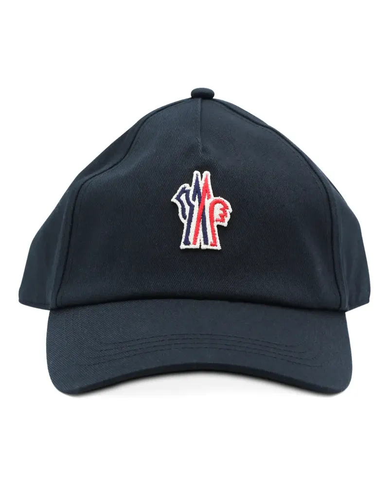 Moncler logo-patch baseball cap - Blau Blau