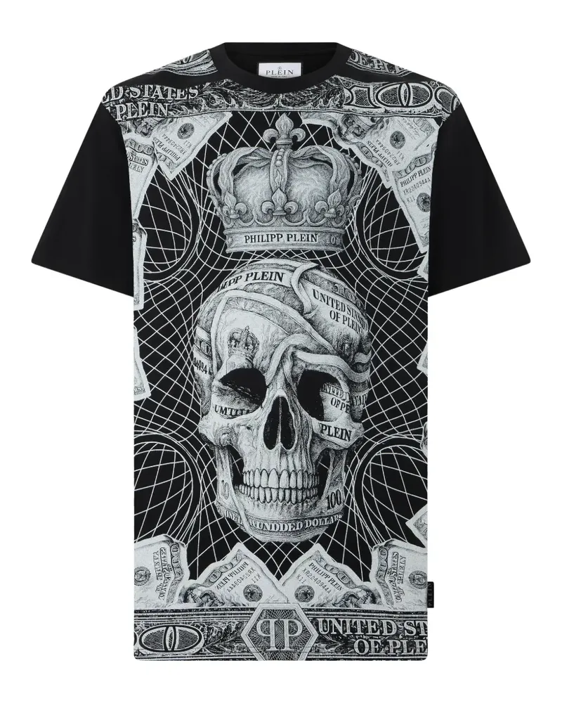 Philipp Plein Dollar Skull T-Shirt - Schwarz Schwarz