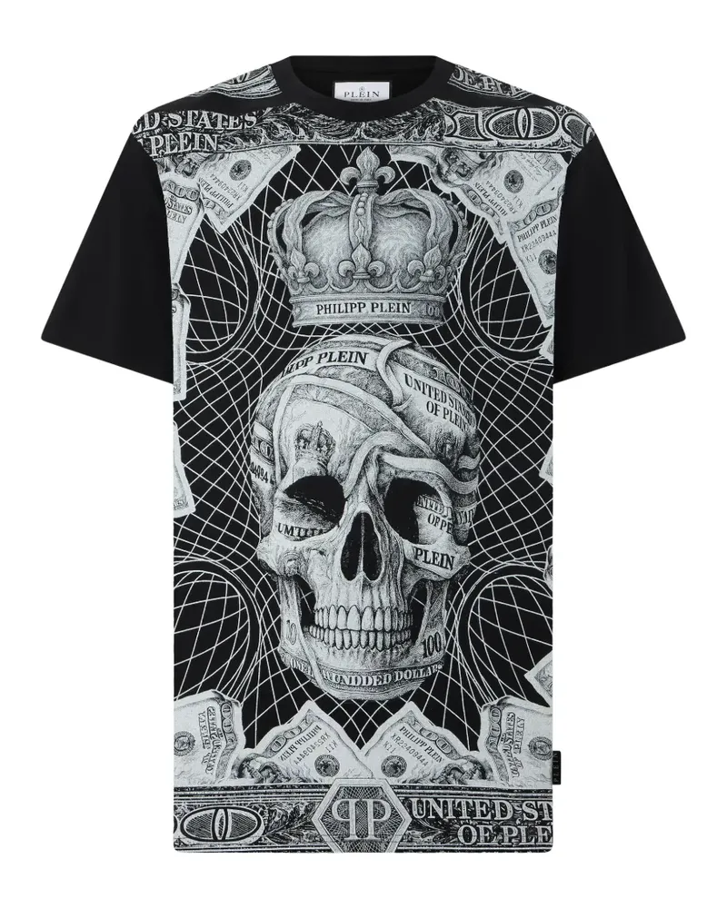 Philipp Plein Dollar Skull T-Shirt - Schwarz Schwarz
