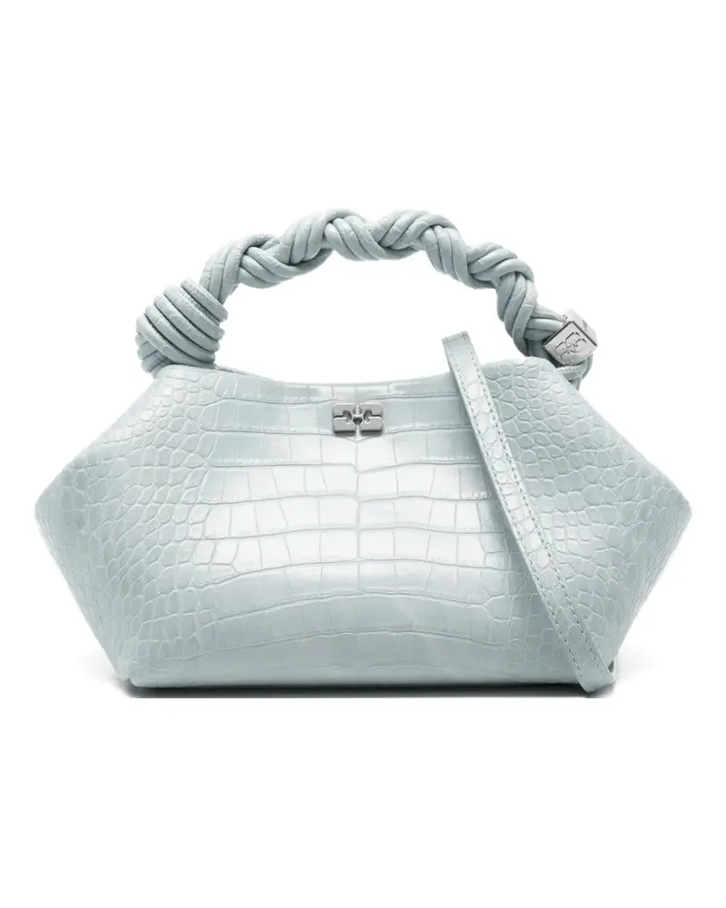 Ganni mini Bou tote bag - Blau Blau