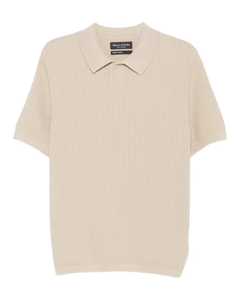 Marc O'Polo ribbed-knit polo shirt - Nude Nude