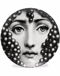 Fornasetti Tema e Variazioni No.111 Wandteller Schwarz